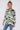 Love Sunshine Green Tie Dye Stripe Print Satin Oversized Shirt LS-5003