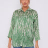 Love Sunshine Green Tie Dye Print Satin Oversized Shirt LS-5003