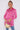 Love Sunshine Pink Tribe Print Bubble Satin Long Shirt LS-5002