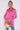 Love Sunshine Pink Tribe Print Bubble Satin Long Shirt LS-5002