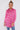 Love Sunshine Pink Tribe Print Bubble Satin Long Shirt LS-5002