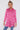 Love Sunshine Pink Tribe Print Bubble Satin Long Shirt LS-5002