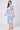 Blue paisley print midi shirt dress alternate front view