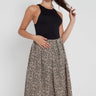 Love Sunshine Ditsy Floral Printed Side Slit Pleated Midi Skirt LS-2145 skirts