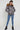Love Sunshine Shiny Grey Belted Puffer Coat with Faux Fur hood LS-6049