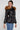 Love Sunshine Shiny Black Belted Puffer Coat with Faux Fur hood LS-6049