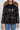 Love Sunshine Shiny Black Belted Puffer Coat with Faux Fur hood LS-6049