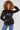 Love Sunshine Shiny Black Belted Puffer Coat with Faux Fur hood LS-6049