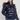 Love Sunshine Wet Look Padded Jacket with Faux Fur Hood in Shiny Navy LS-6042