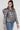 Love Sunshine Grey Shiny Puffer Jacket with Grey Faux Fur LS-6042