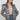 Love Sunshine Grey Shiny Puffer Jacket with Grey Faux Fur LS-6042