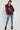 Love Sunshine Burgundy Shiny Puffer Jacket with Big Faux Fur LS-6042