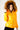 Love Sunshine Wet Look Padded Jacket with Faux Fur Hood in Shiny Mustard LS-6042