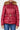 Love Sunshine Padded Jacket with Faux Fur Hood in Red LS-9027