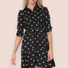 Love Sunshine Black Polka Dot Mini Dress Frill Hem Brunch Dress Casual Dress Dress with Pockets Everyday Dress Garden Party Dress LS-2319 Summer Dress Tea Dress