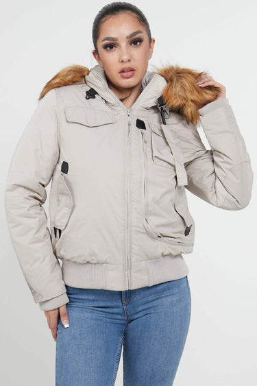 Love Sunshine Grey Bomber Para Jacket LS-2009