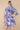 Love Sunshine Blue Palm Leaf Print Belted Mini Shirt Dress Casual Dress Dress with Pockets Everyday Dress Holiday Dress LS-2143 Quarter Sleeve Dress Summer Dress