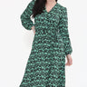 Love Sunshine Green Floral Printed V Neck Midaxi Dress LS-2247